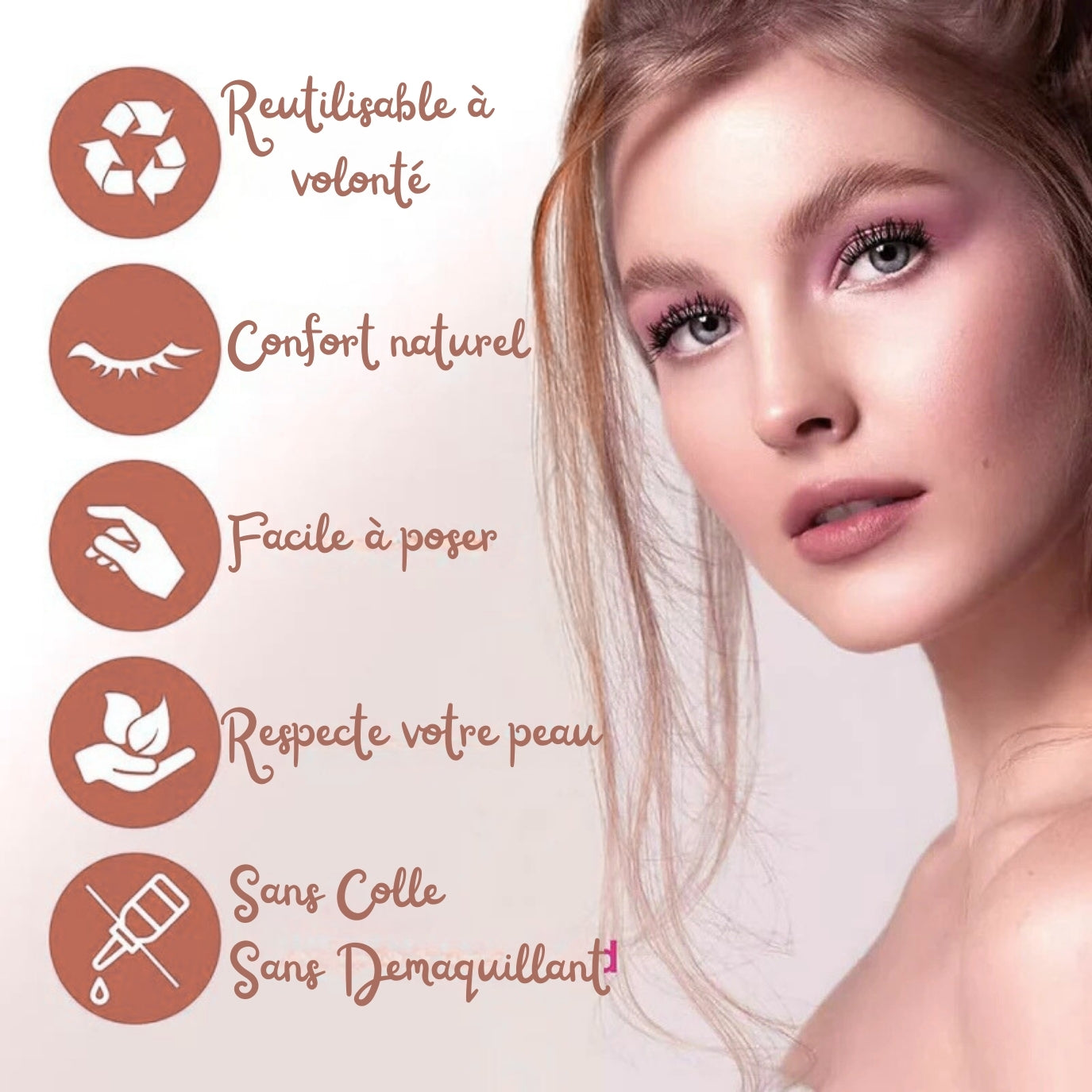 Cils Magnétiques Réutilisables – Paire + Applicateur – Sans Colle/ MAGNICIL