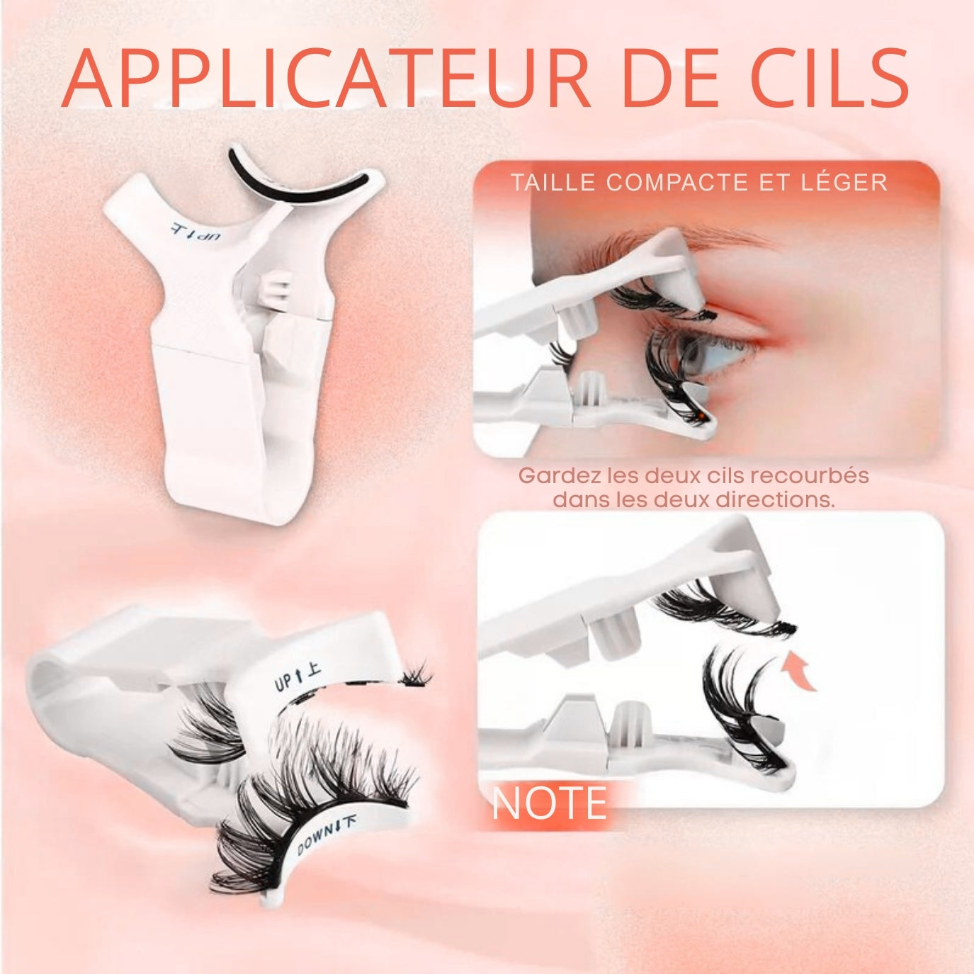 Cils Magnétiques Réutilisables – Paire + Applicateur – Sans Colle/ MAGNICIL